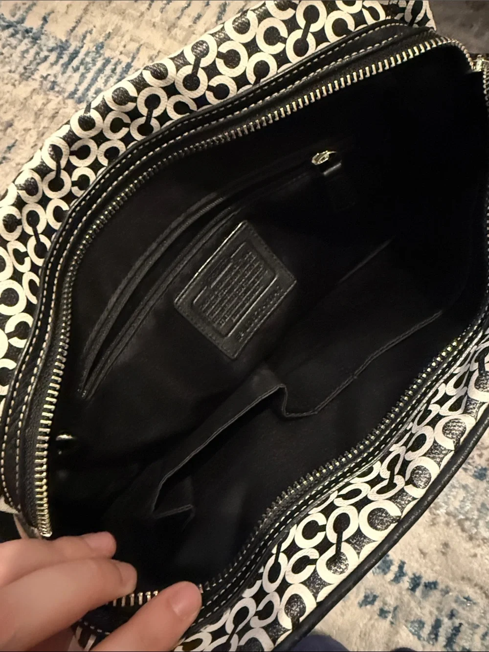 Coach Black and White Shoulder Bag